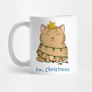 Ew Christmas Cute Orange Cat Christmas Tree Mug